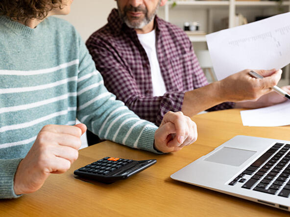 couple managing finances